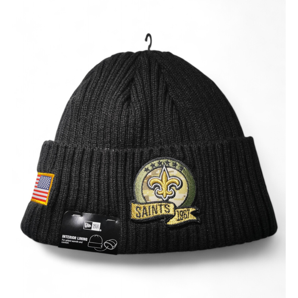 NWT New Orleans‎ Saints Salute to Service Knit Beanie Wool Blend Unisex OSFA
